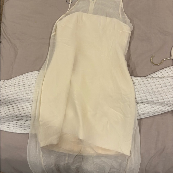 L'Academie Cream Sheer Dress - Picture 3 of 6